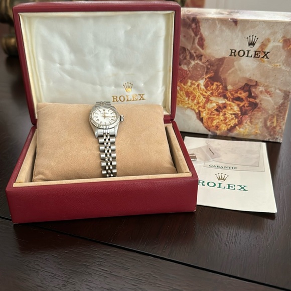Rolex Oyster Perpetual Steel White Gold Watch - Picture 1 of 15
